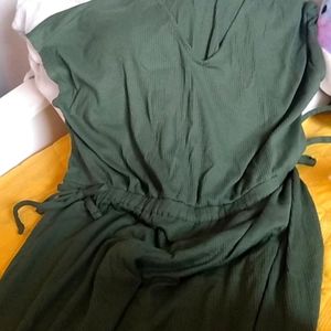 Long green dress